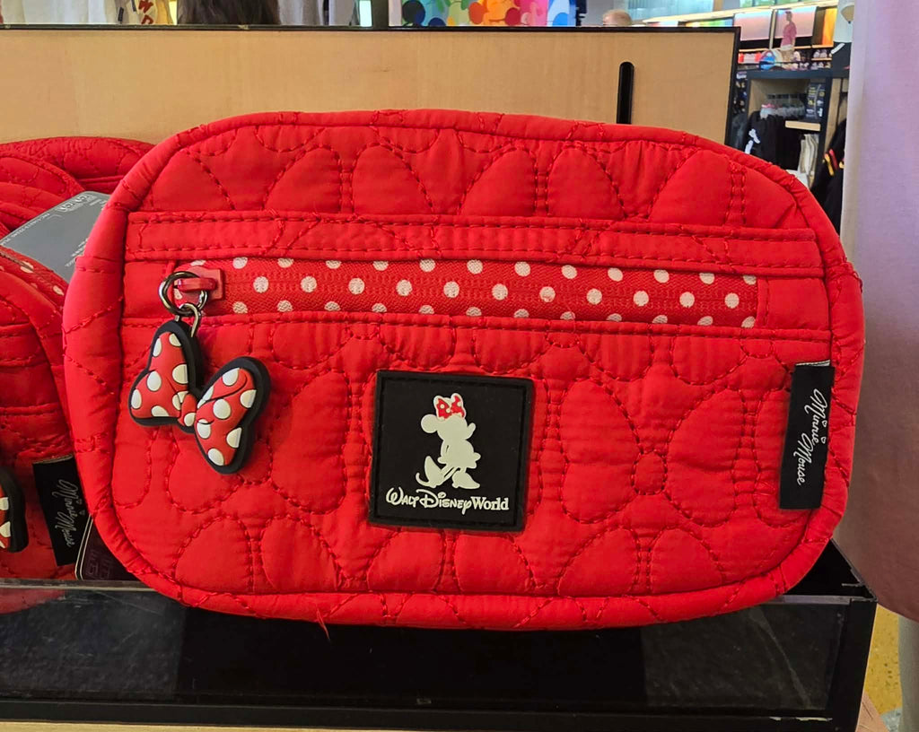 Disney Parks Minnie Mouse Quilted Hip Pack Red with Polka Dot Trim