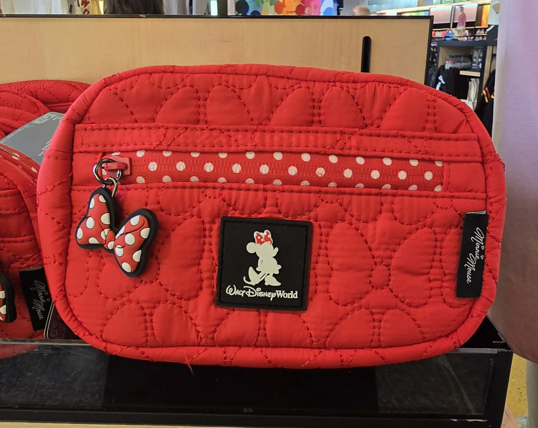 Disney Parks Minnie Mouse Quilted Hip Pack Red with Polka Dot Trim