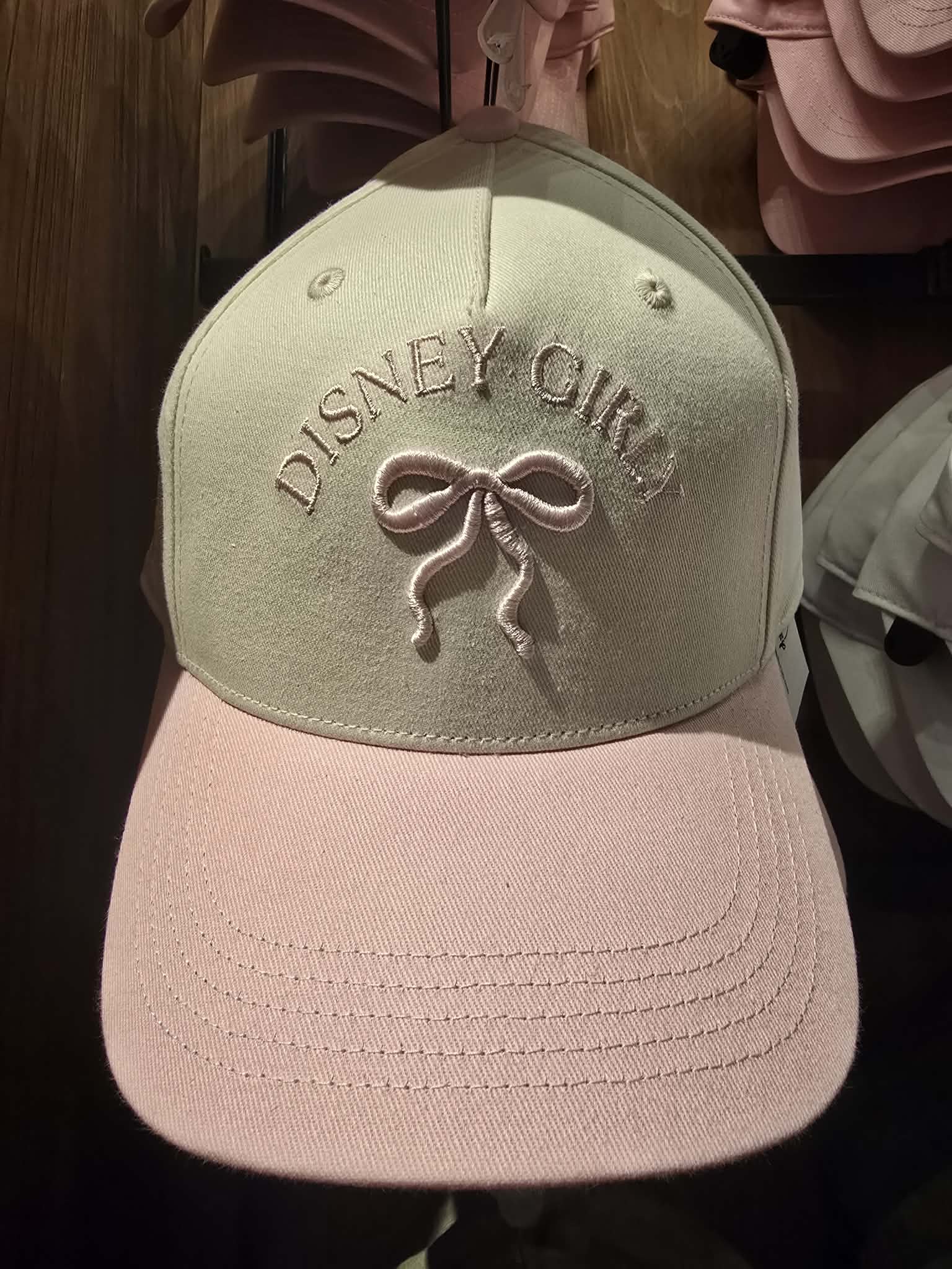 Pink Ribbon Disney Girly Disney Parks Baseball Cap