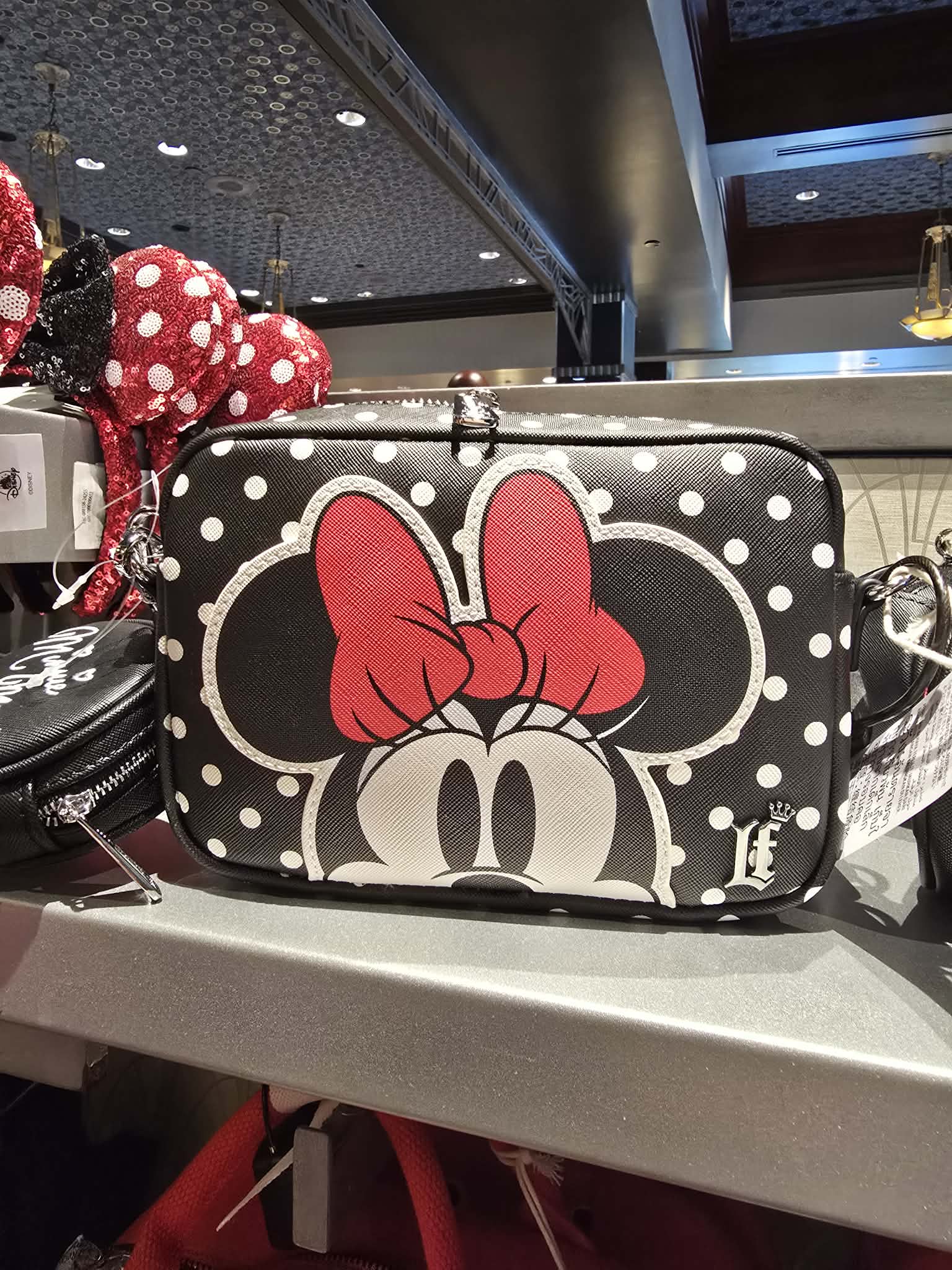 Disney Parks Minnie Mouse Loungefly Crossbody and Coin Pouch Set