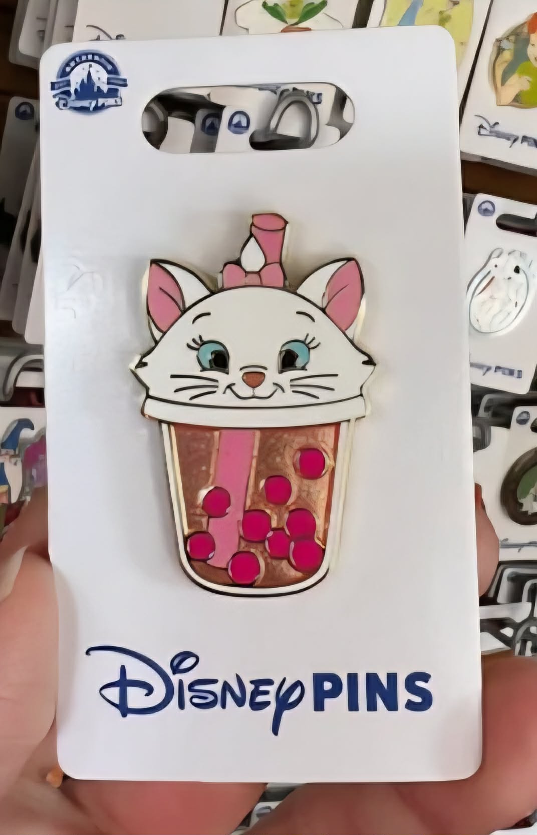 Marie Bubble Drink Disney Pin