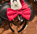 Black Minnie Mouse Ears Headband with Red Bow