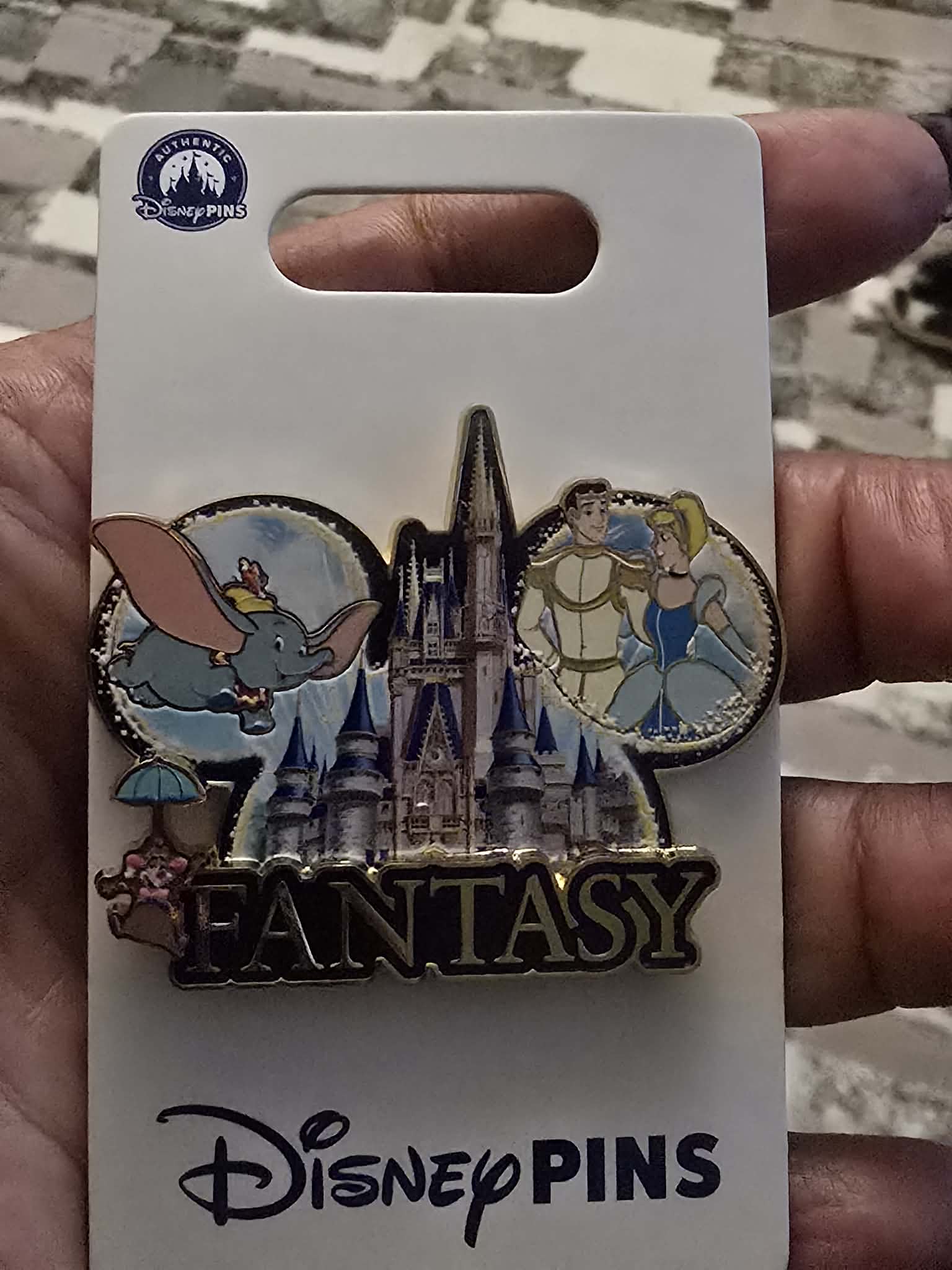 Dumbo Cinderella & Prince Charming Fantasy Disney Pin