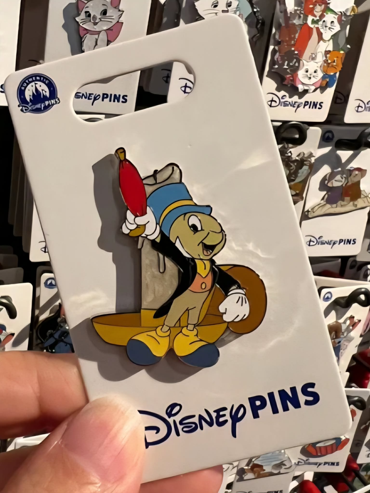 Jiminy Cricket with Candle Disney Pin