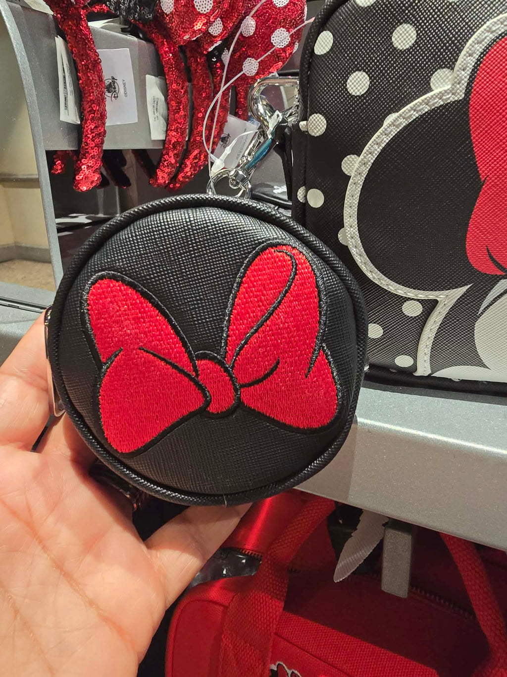 Disney Parks Minnie Mouse Loungefly Crossbody and Coin Pouch Set