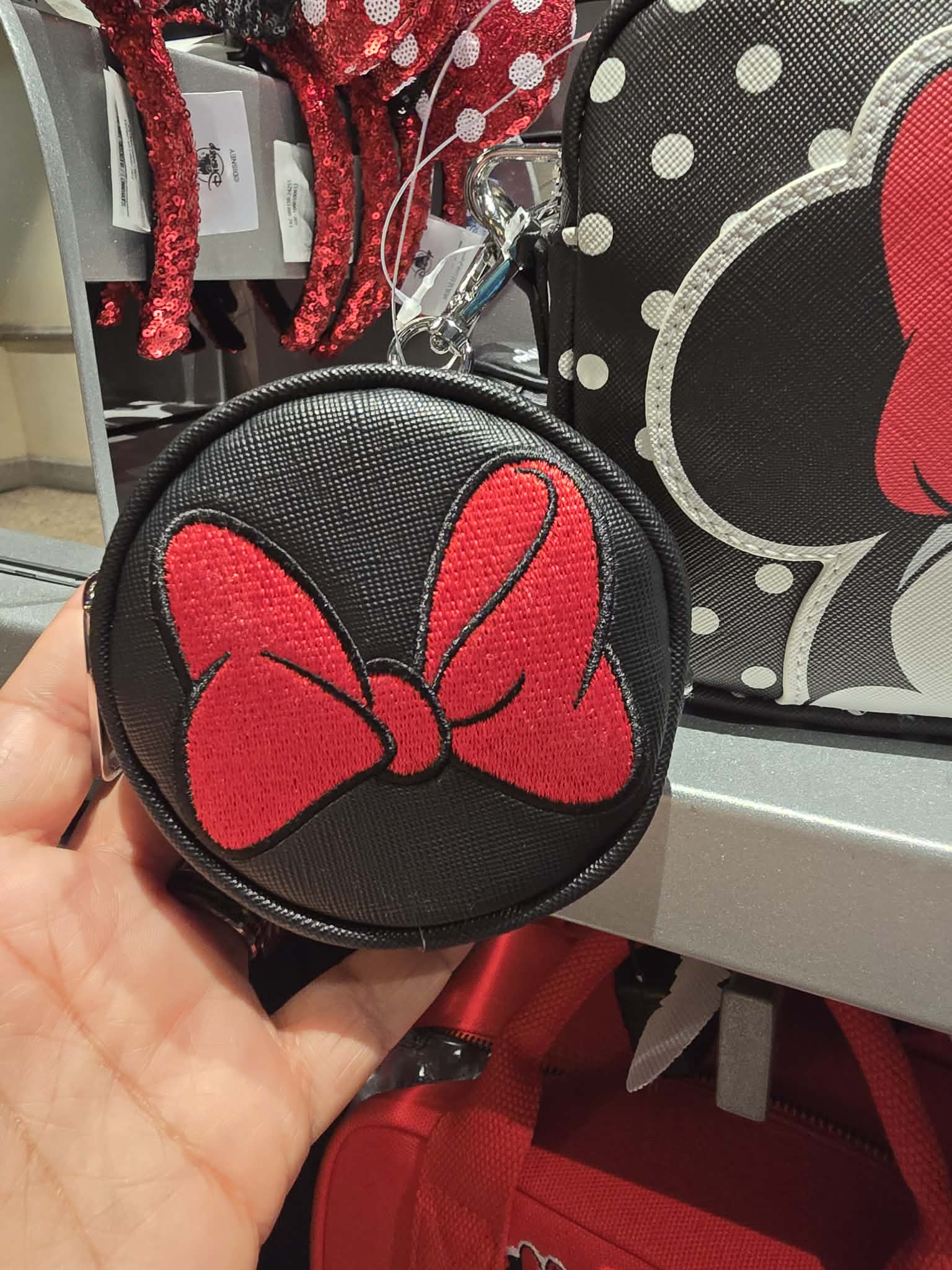 Disney Parks Minnie Mouse Loungefly Crossbody and Coin Pouch Set