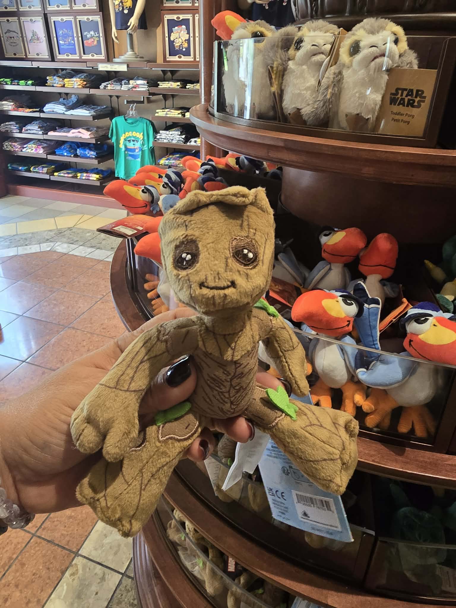 Disney Parks Marvel Baby Groot Magnetic Shoulder Plush