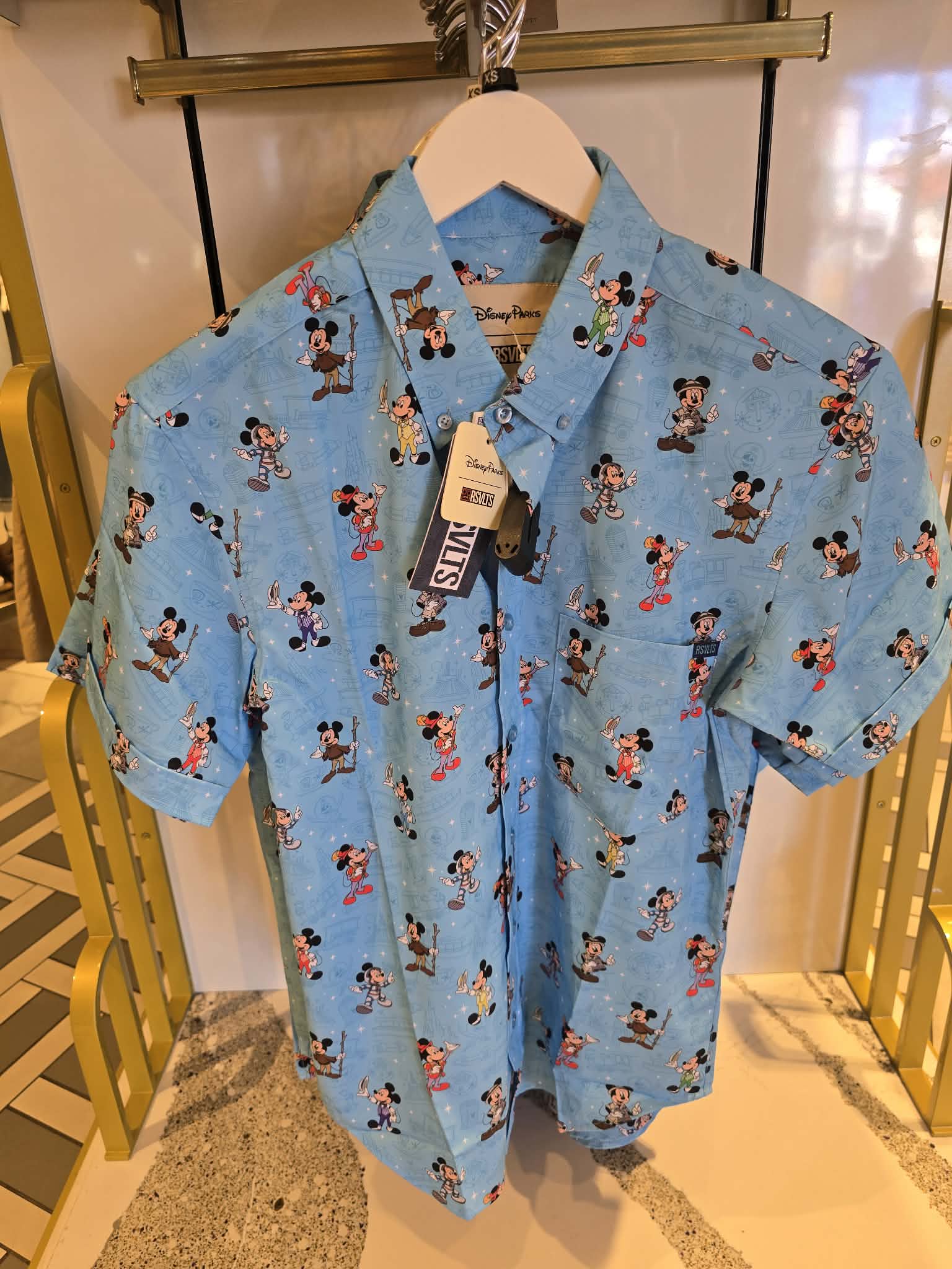 Disney Parks RSVLTS Mickey Mouse Button Down Shirt
