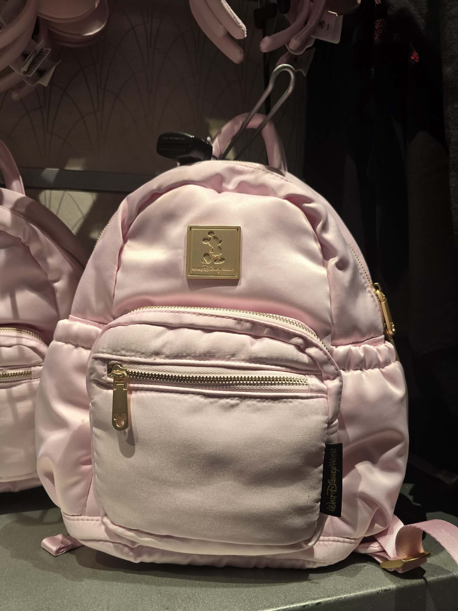 Disney Parks Blush Pink Satin Mini Backpack