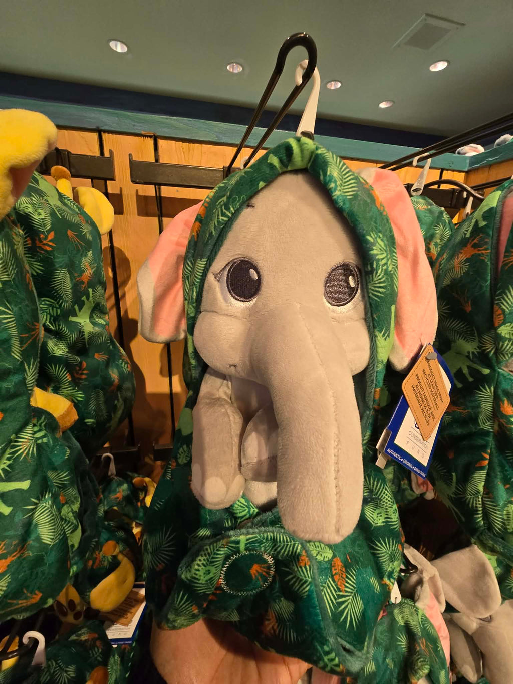 Disney Parks Animal Kingdom Baby Elephant Plush Hooded Blanket