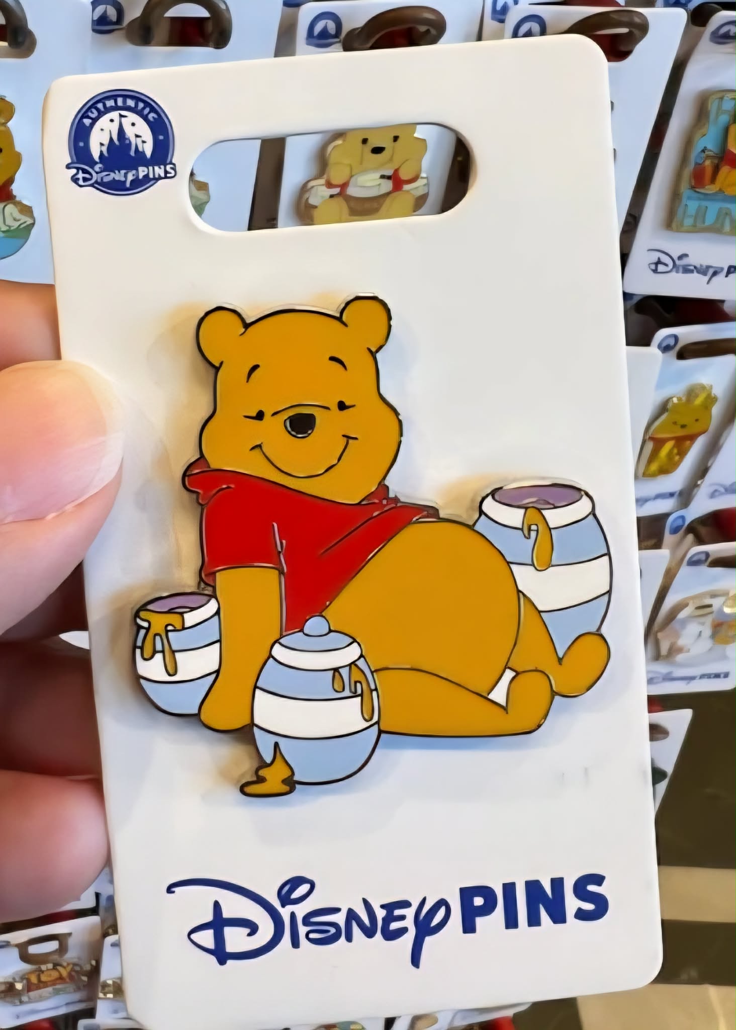 Winnie the Pooh with Hunny Jars Disney Pin