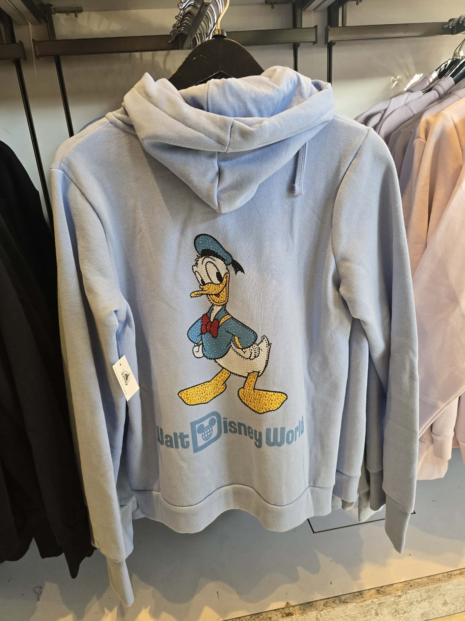 Blue Disney Parks Bedazzled Donald Duck Zip Up Hoodie