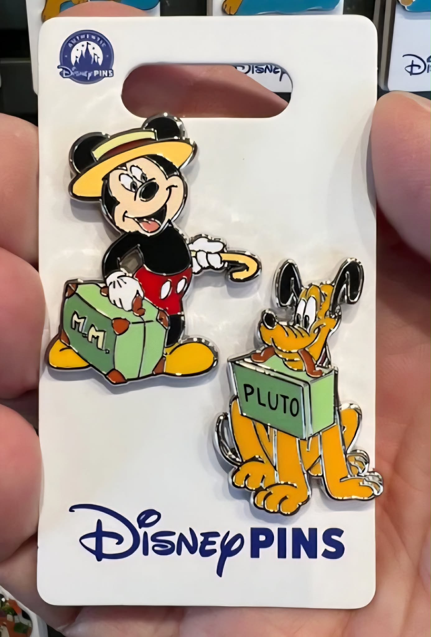 Mickey & Pluto Suitcase Disney Pin Set
