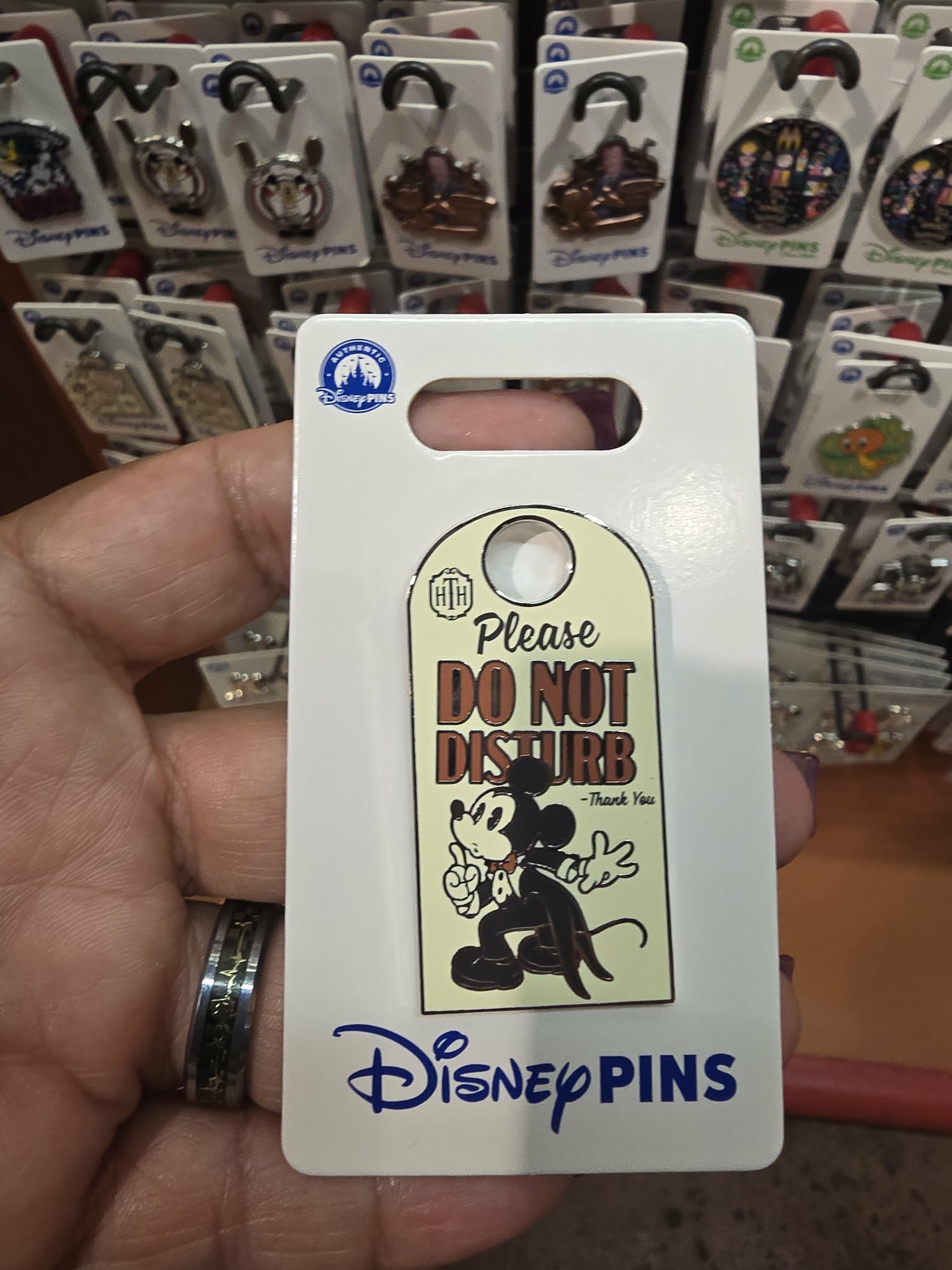 Mickey Mouse Do Not Disturb Tower of Terror Disney Pin