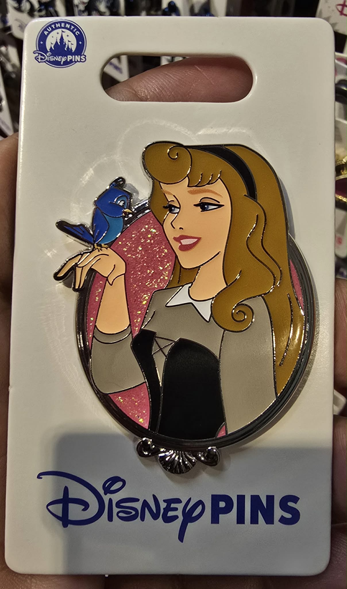 Aurora and Blue Jay Pin