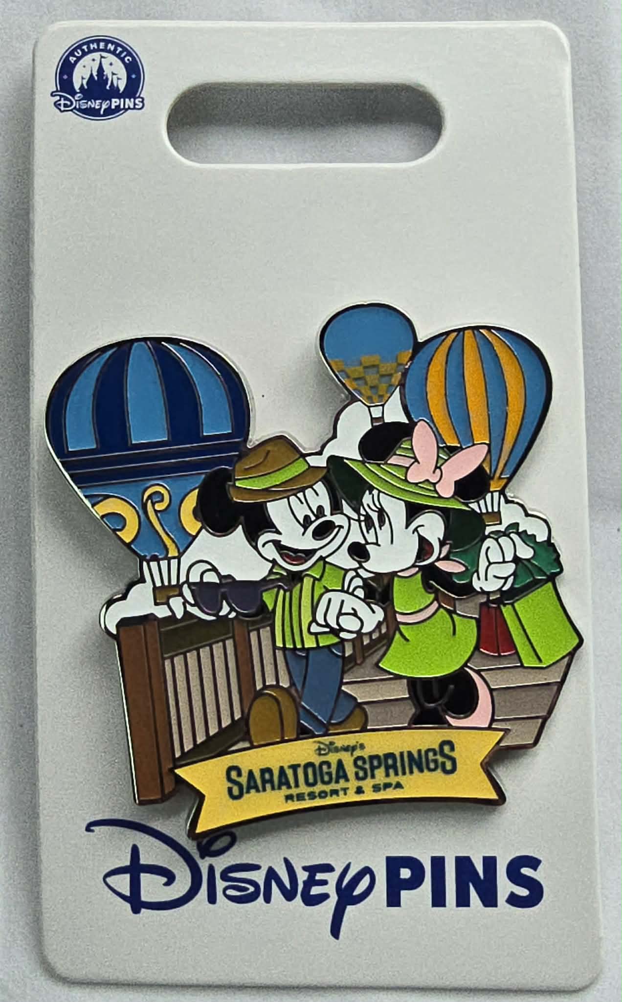 Disney World Saratoga Springs Resort & Spa Pin - Mickey and Minnie Mouse Hot Air Balloons