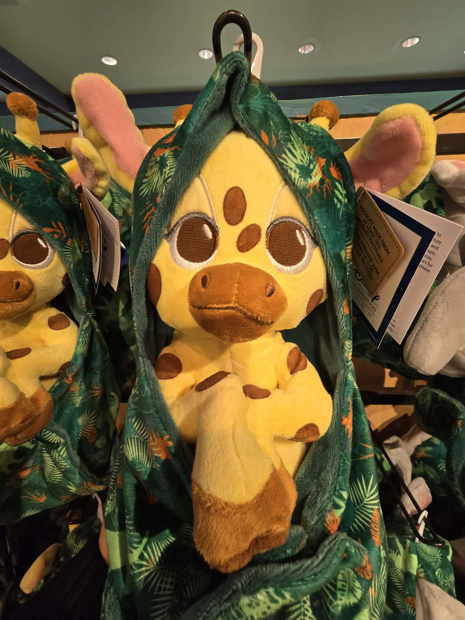 Disney Parks Animal Kingdom Giraffe Plush Baby Hooded Blanket