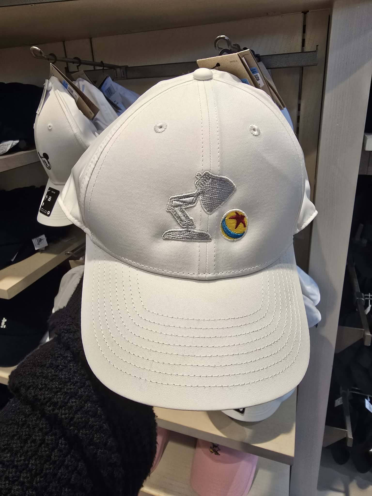 White Nike Pixar Baseball Cap Luxo Jr Pixar Ball
