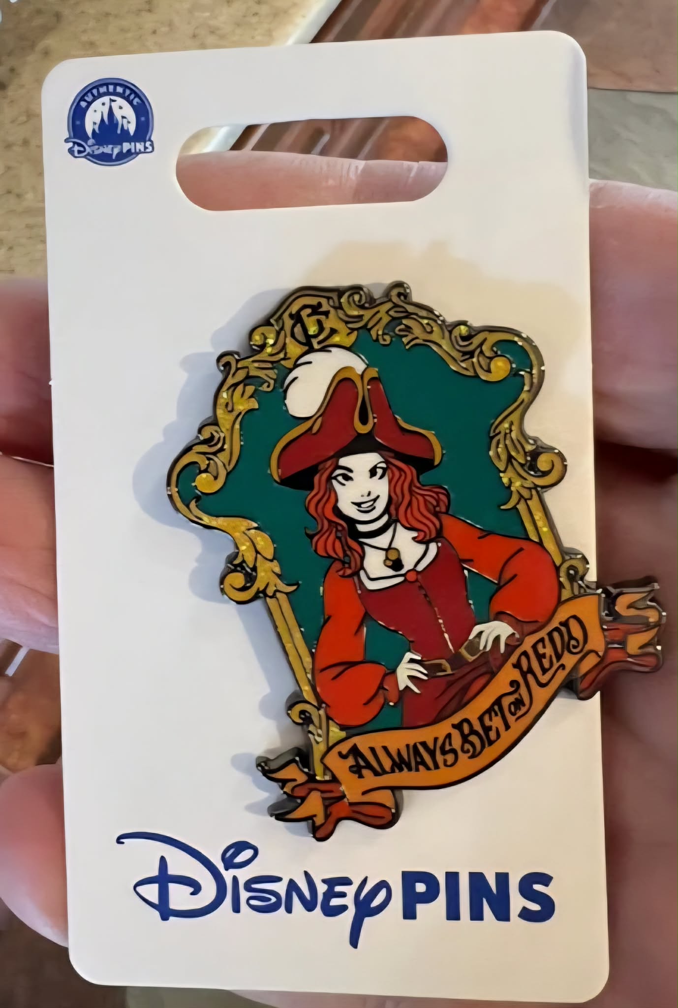 Always Bet on Redd Pirates of the Caribbean Disney Pin