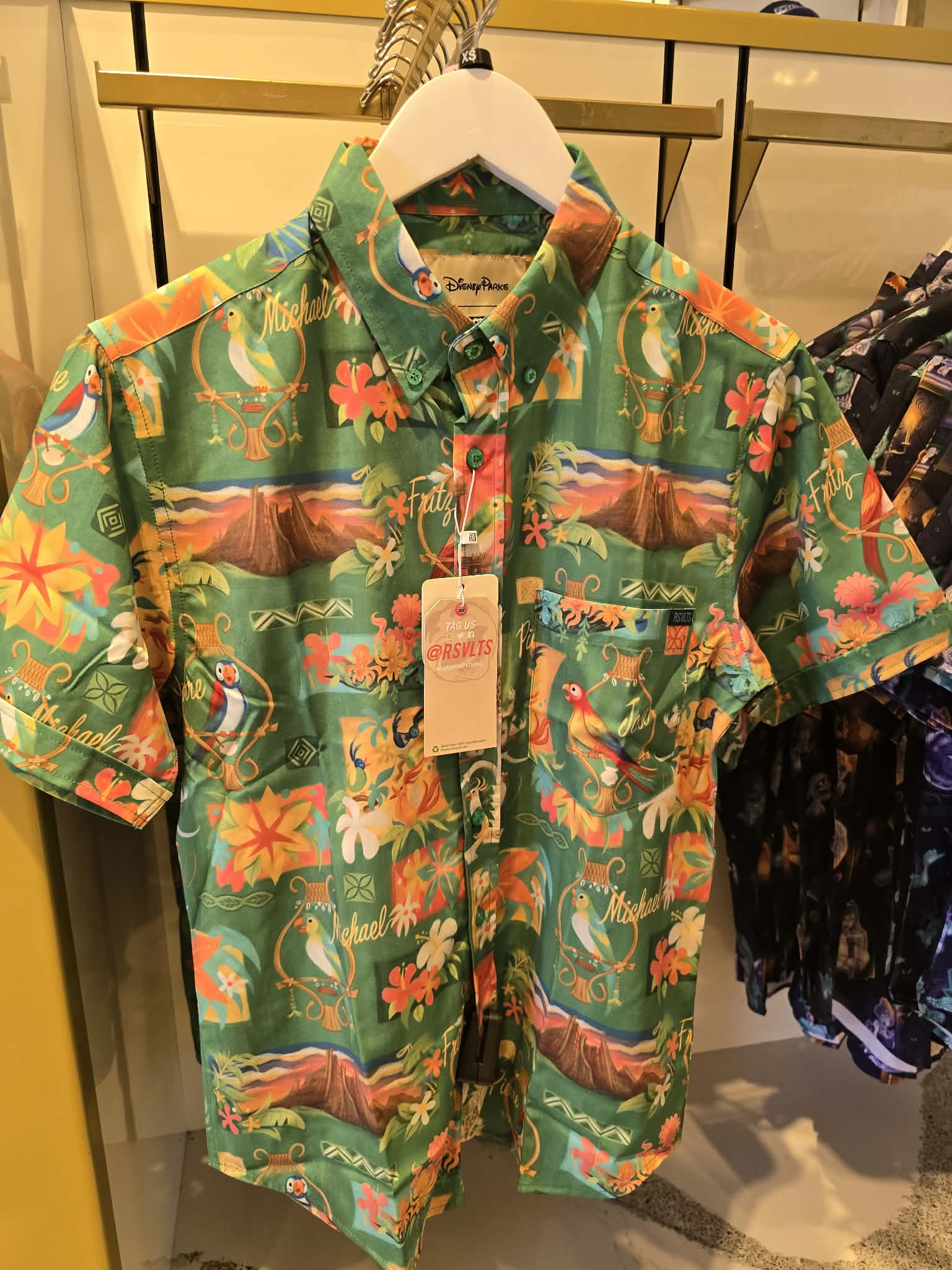 Disney Parks Enchanted Tiki Room Button Down Shirt by RSVLTS