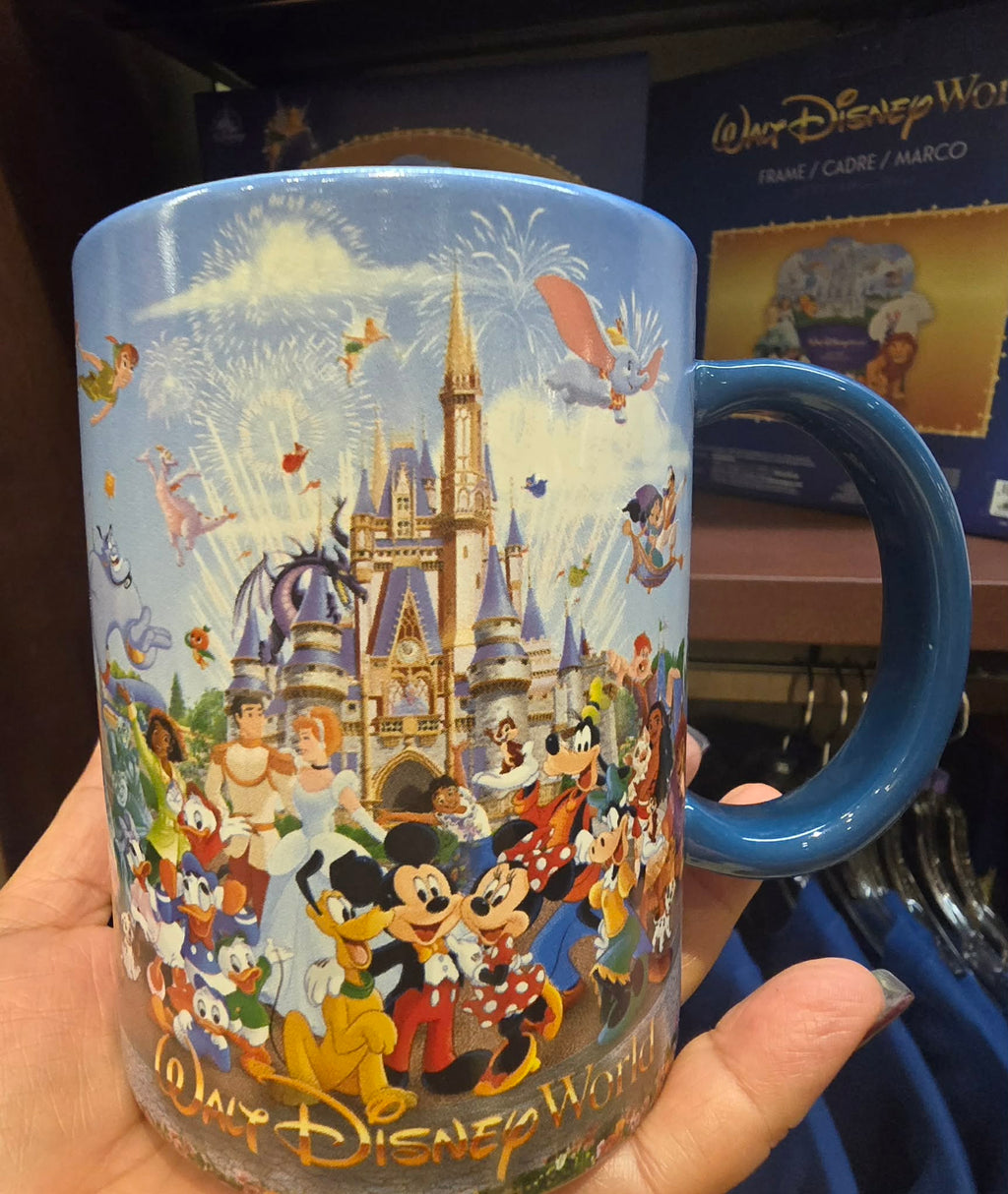 Disney Theme Park Souvenir Mug - Cinderella Castle & Classic Characters