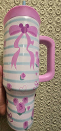 Mickey Icon Ribbons & Roses Metal Tumbler 40 oz.