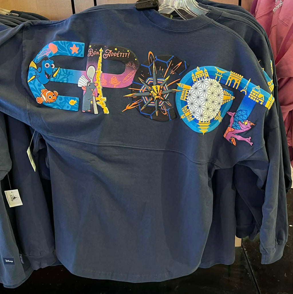 Epcot Spirit Jersey Character and attraction artwork