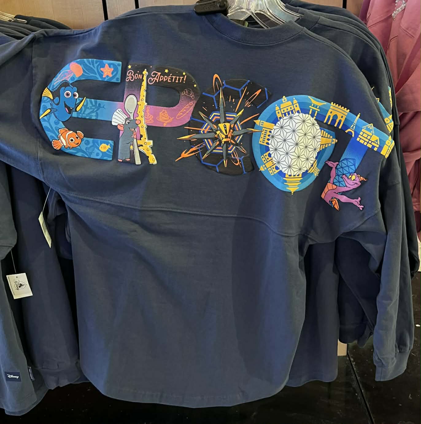Epcot Spirit Jersey Character and attraction artwork