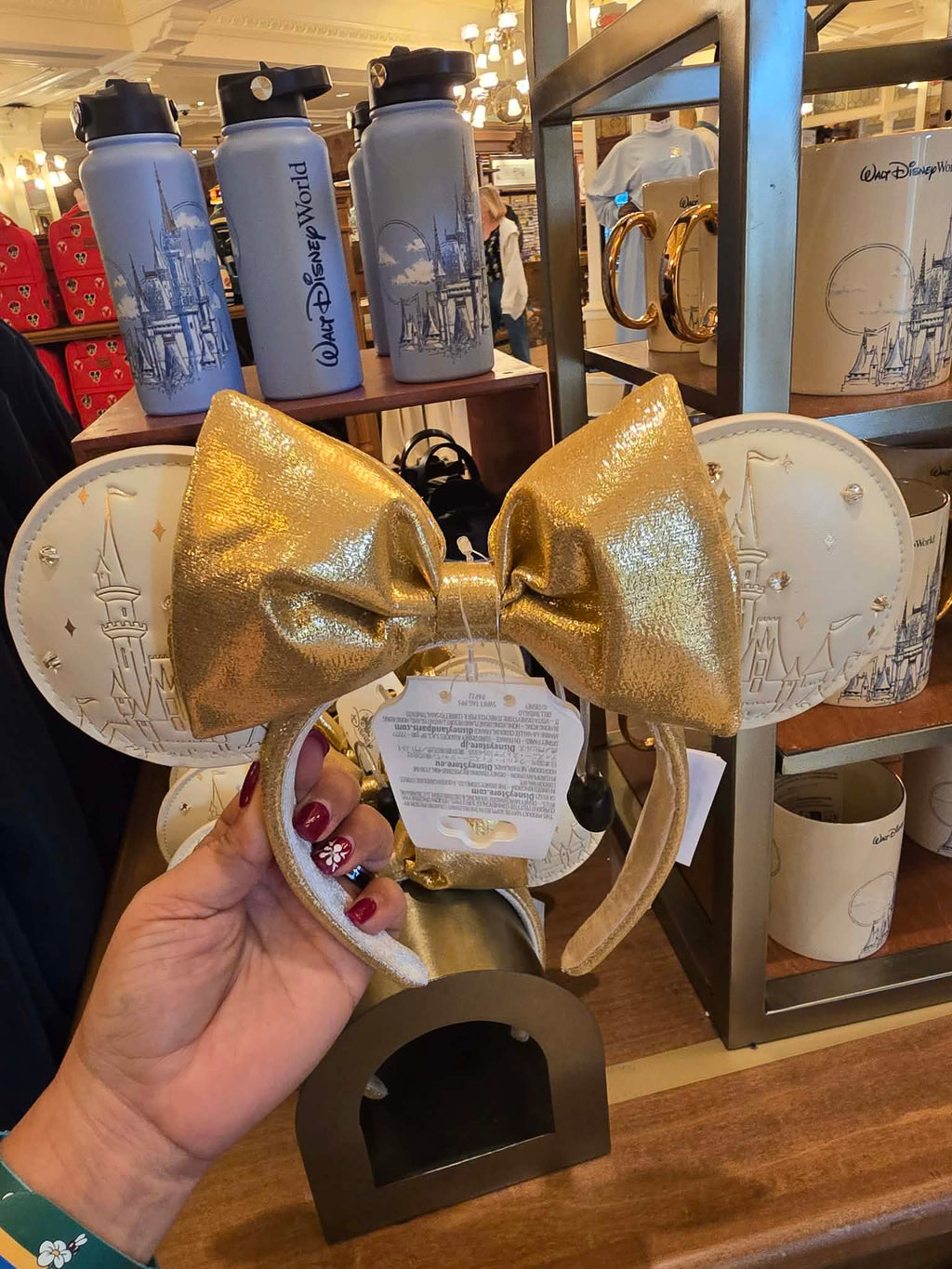 Rhinestone Cinderella Castle Minnie Mouse Ears Headband
