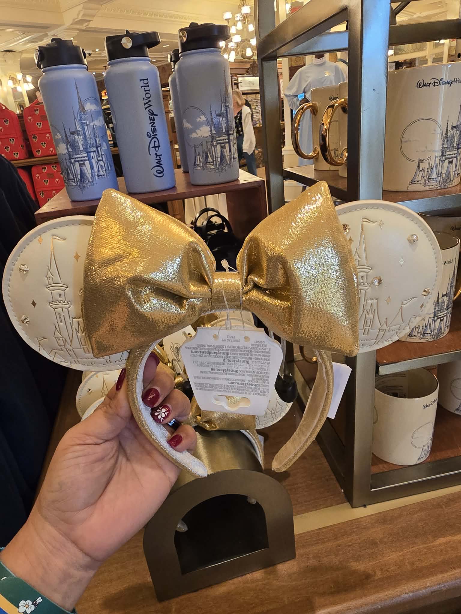 Rhinestone Cinderella Castle Minnie Mouse Ears Headband