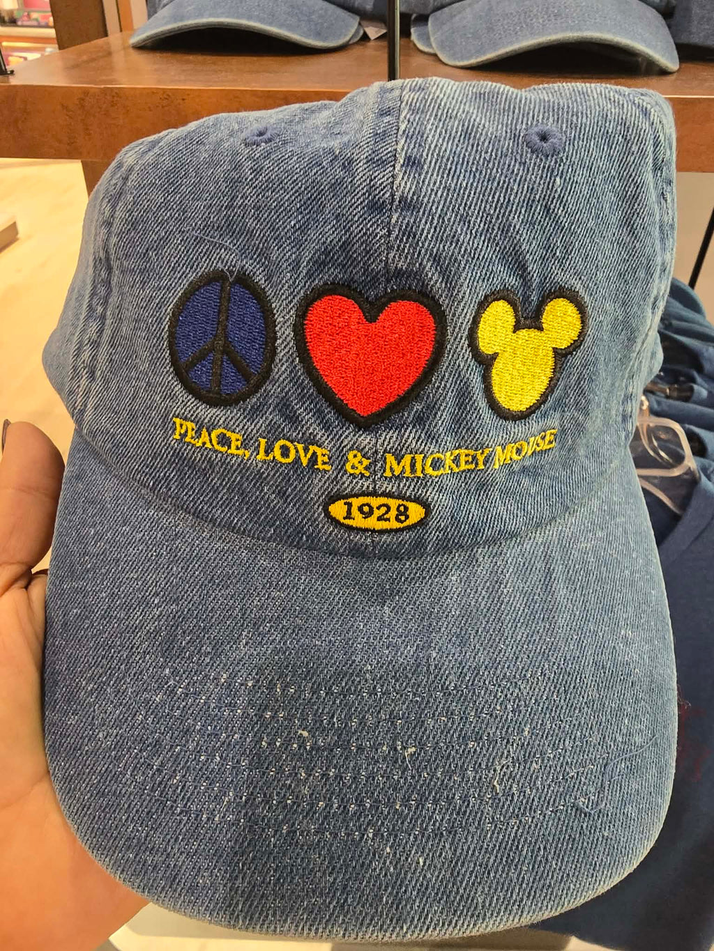 Disney Peace Love Mickey Baseball Cap