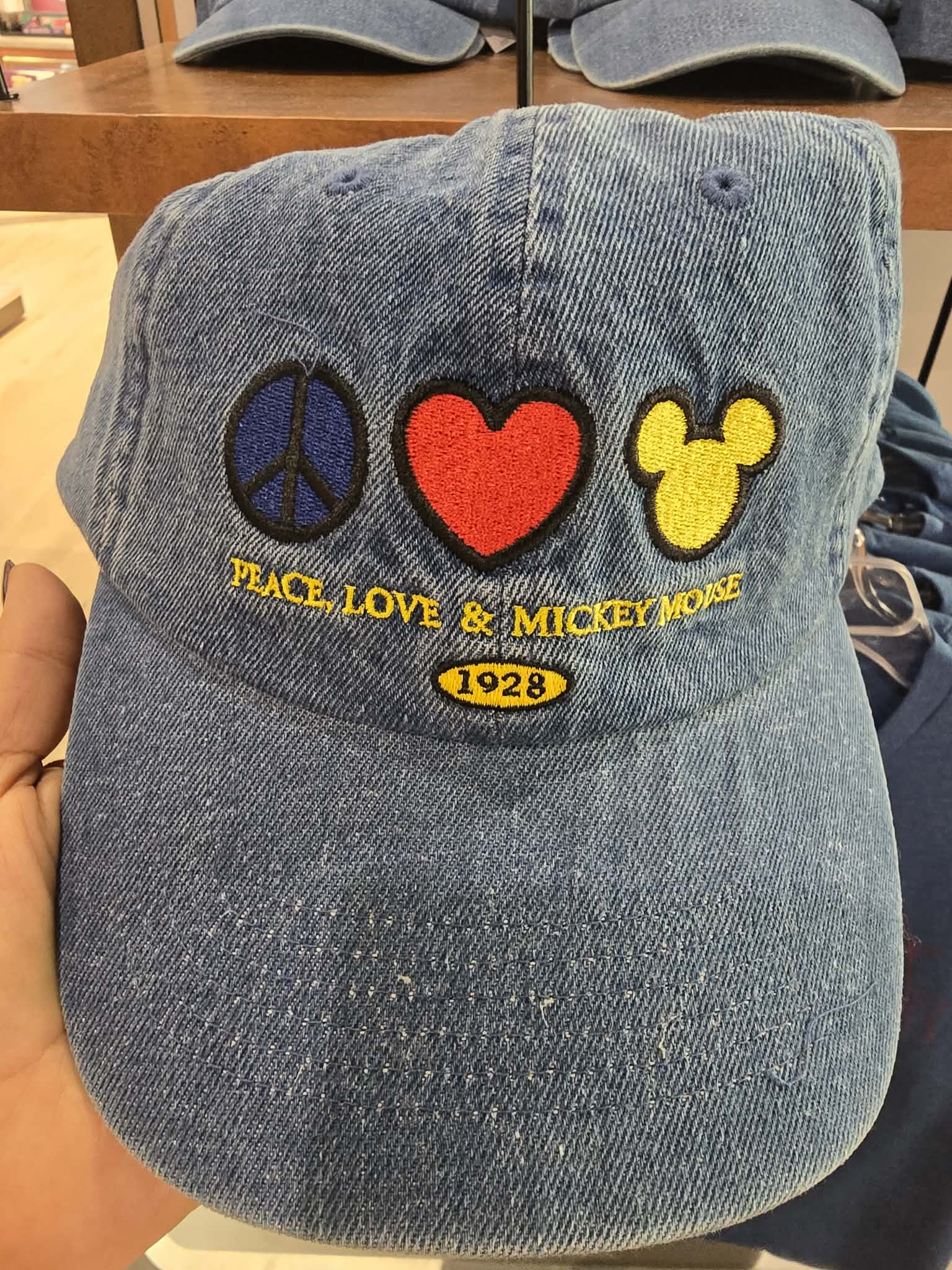 Disney Peace Love Mickey Baseball Cap