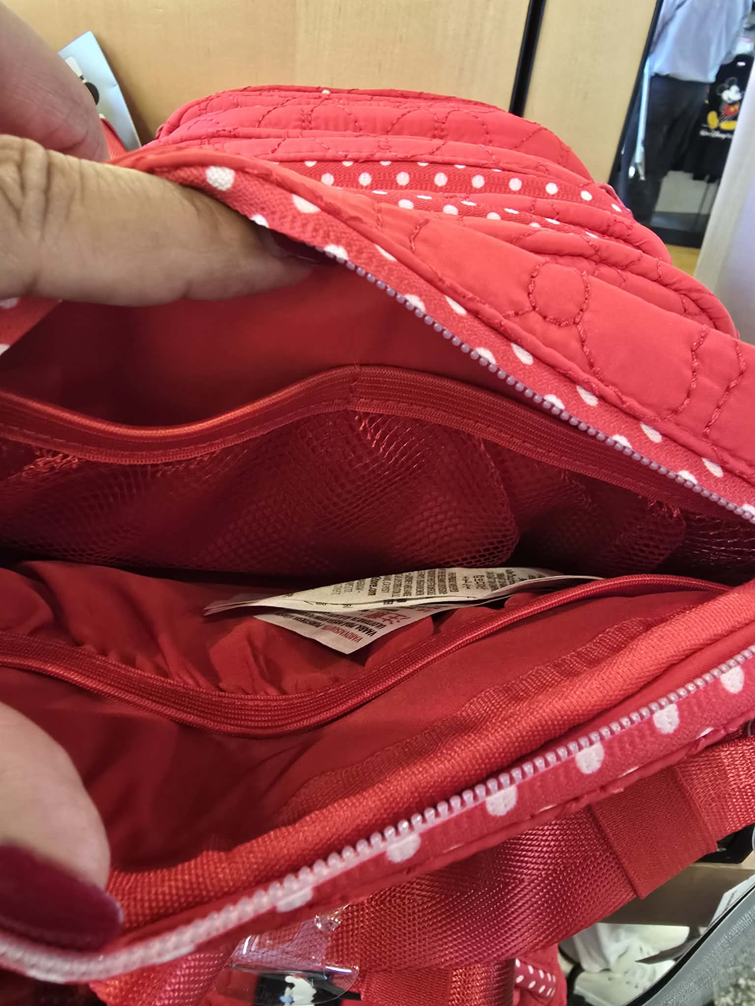 Disney Parks Minnie Mouse Quilted Hip Pack Red with Polka Dot Trim