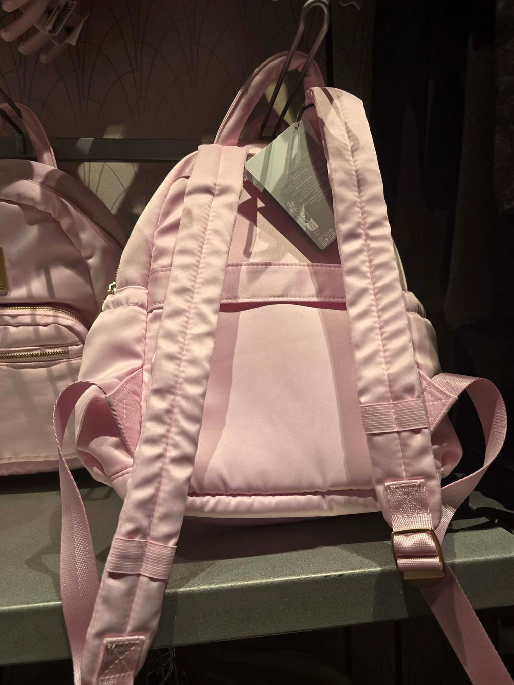 Disney Parks Blush Pink Satin Mini Backpack