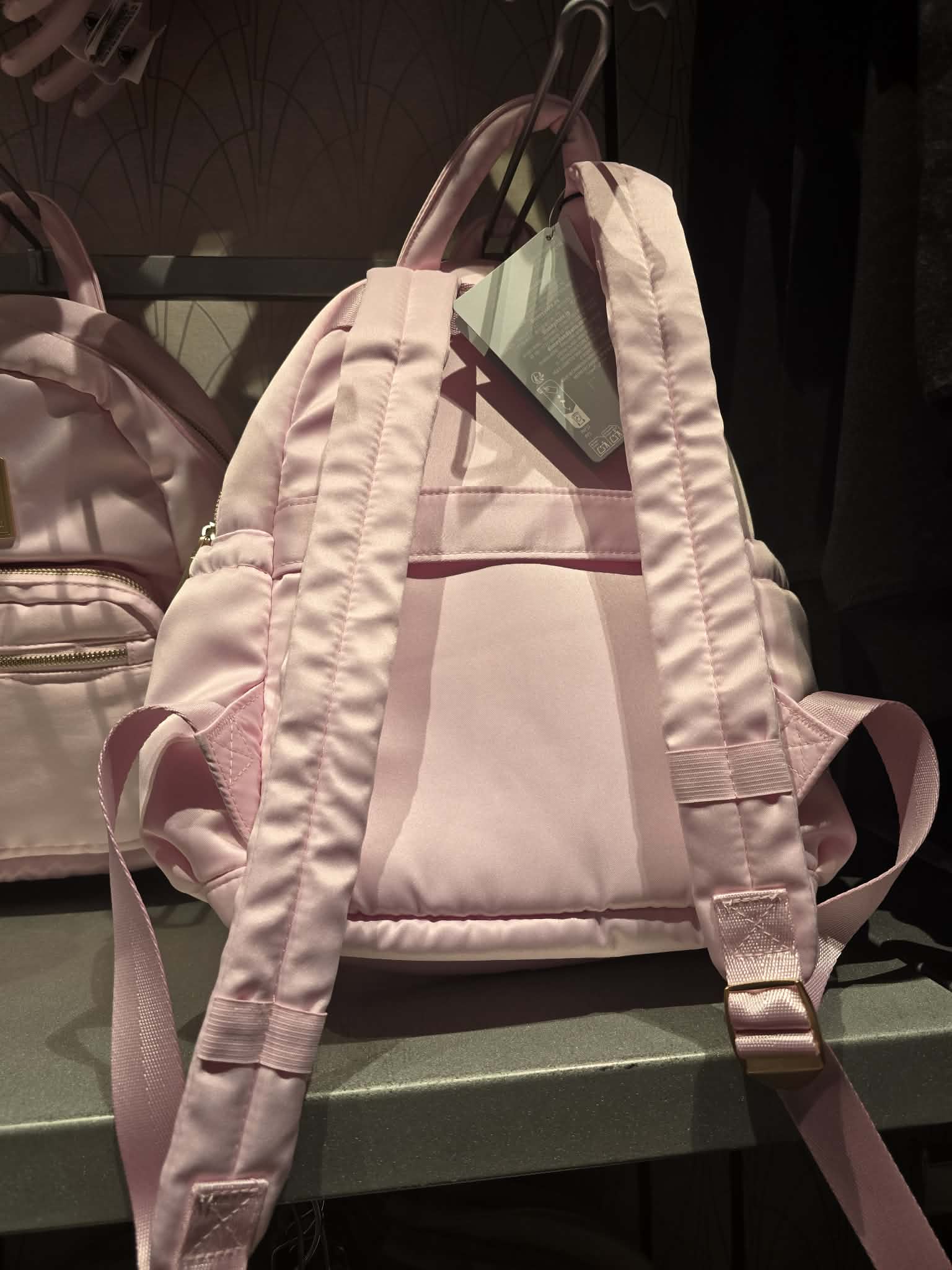 Disney Parks Blush Pink Satin Mini Backpack