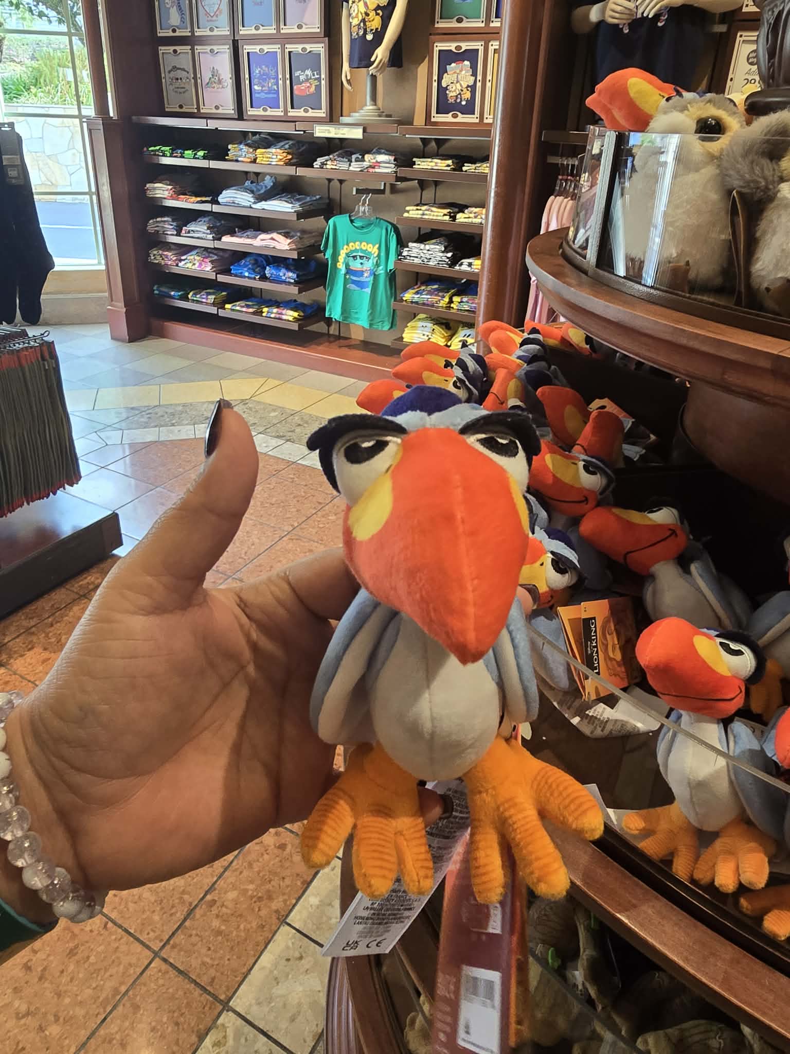 Disney Parks Zazu Shoulder Magnetic Plush