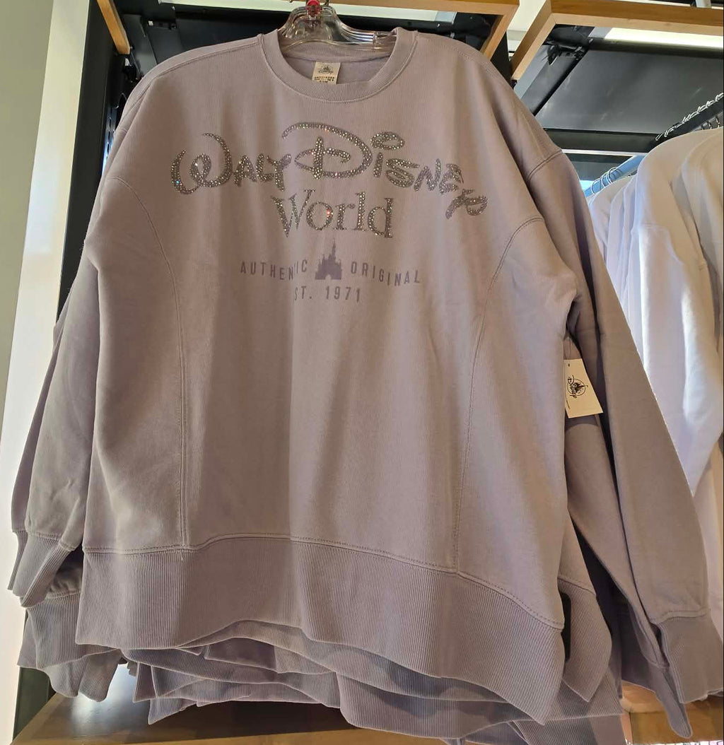 Disney Rhinestone Pullover Sweatshirt Light Purple