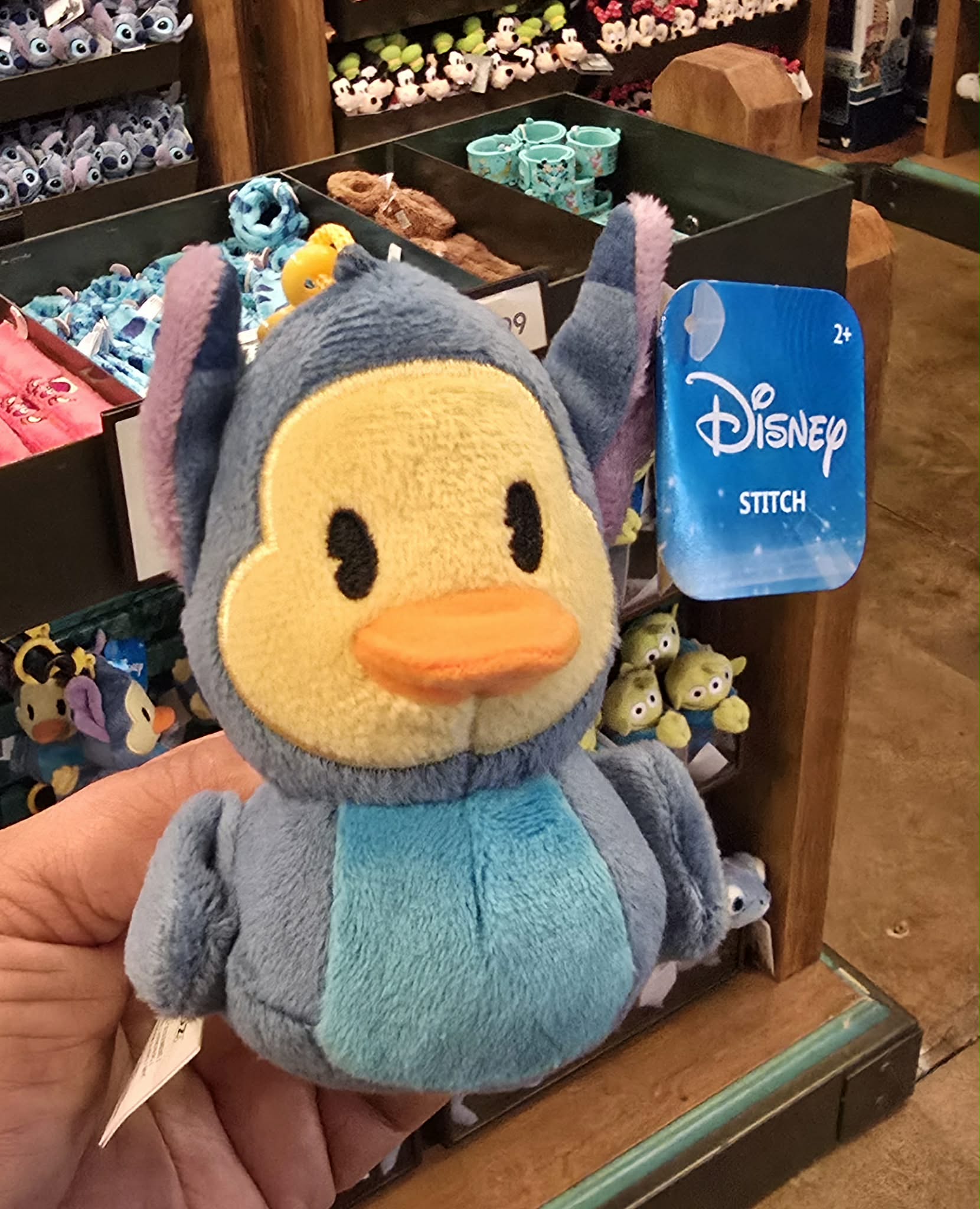 Disney Stitch Plush Duck Keychain