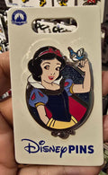 Snow White and Blue Bird Pin - Glitter Portrait